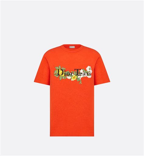 tee shirt dior orange|Dior t shirt men's price.